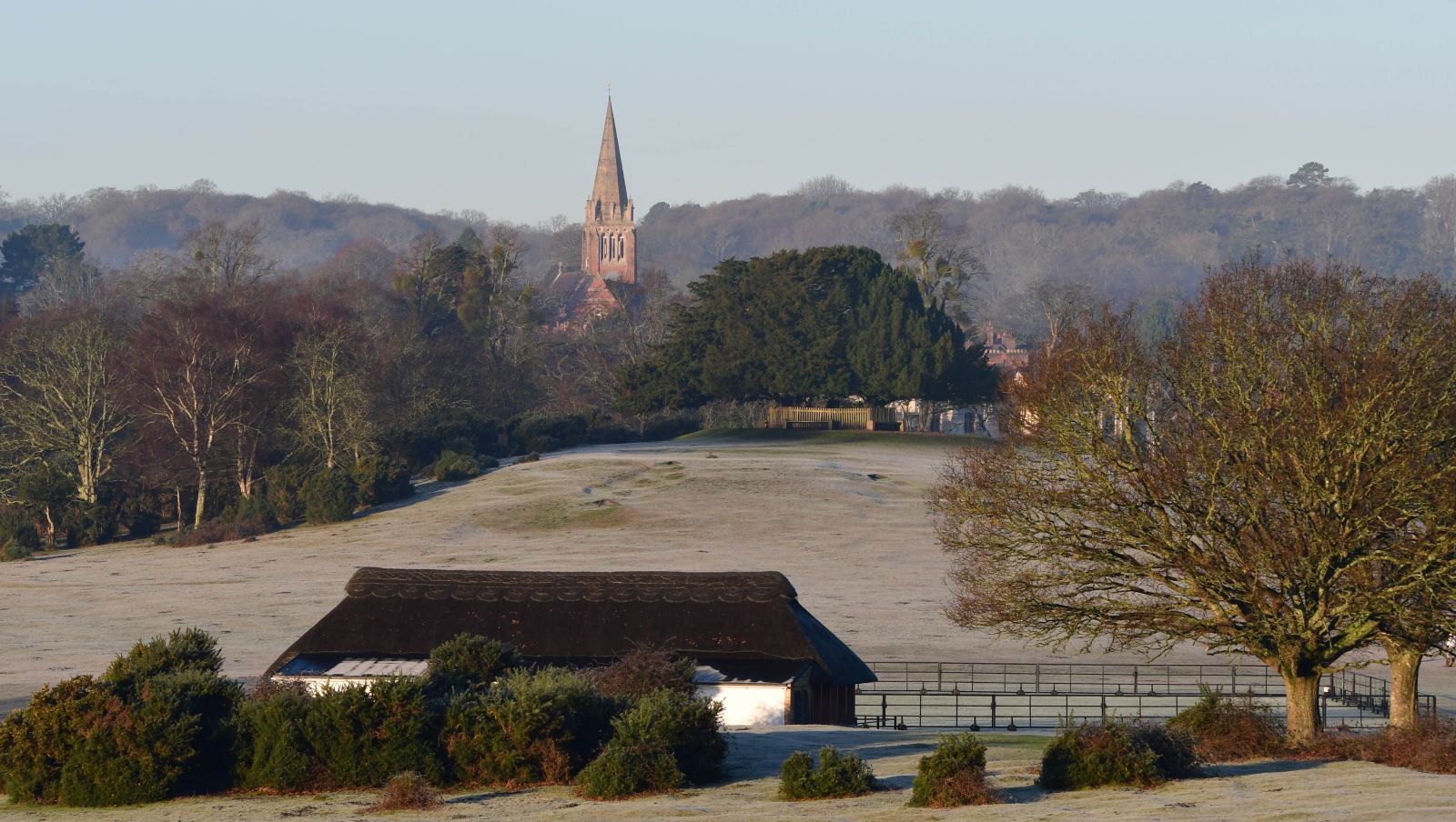 View of Lyndhurst Church in the New Forest National Park